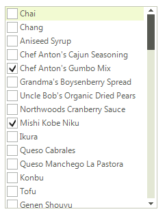 WinForms RadCheckedListBox Data Bound Result