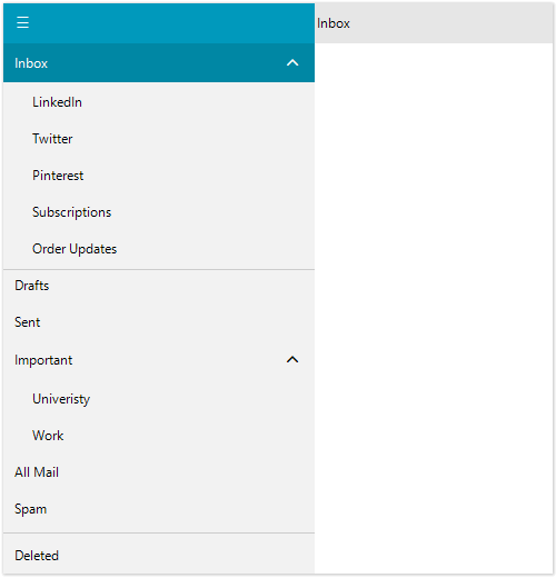 WinForms RadNavigationView Header/Footer
