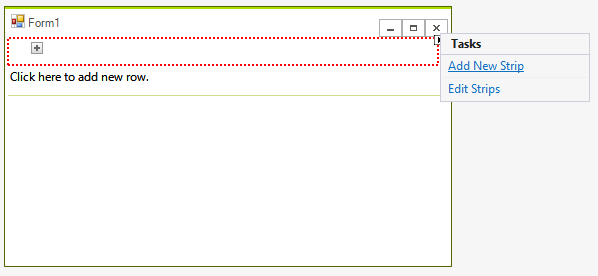 WinForms RadCommandBar Add New Strip Element