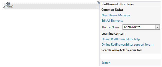 WinForms RadBrowseEditor Smart Tag