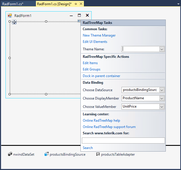 WinForms RadTreeMap Design Time Step 10