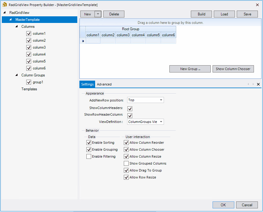 WinForms RadGridView Add Groups
