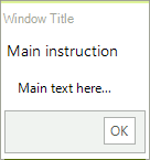 WinForms RadTaskDialog None