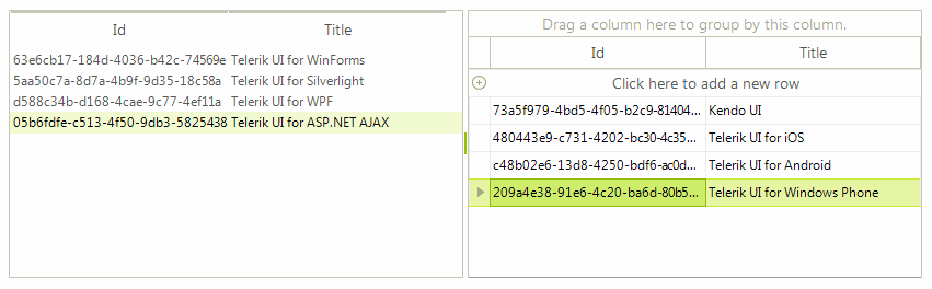 WinForms RadListView Drag and Drop from RadGridView to RadListView