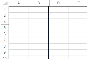 WinForms RadSpreadsheet Hidden Rows and Columns