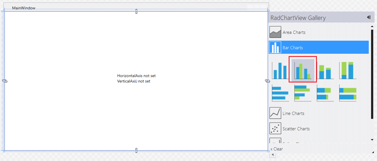 WPF RadChartView Design Time RadChartView Gallery Bar Charts