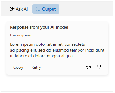WPF RadAIPrompt with a response in the output view