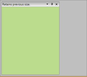 WPF RadDocking The Pane is docked: