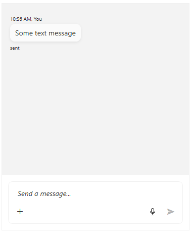 TextMessage with Status set