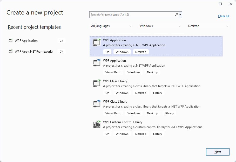 WPF (.NET Core) Application