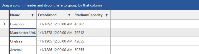 Telerik WPF DataGrid SelectedRow Background 01