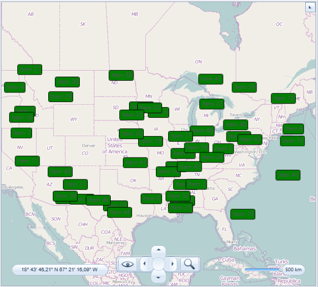 Rad Map Features Virtualization Layer Items Selection