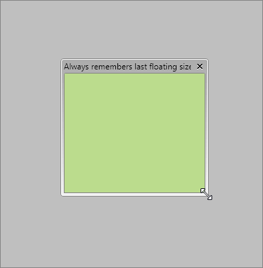 WPF RadDocking The floating Pane is resized: