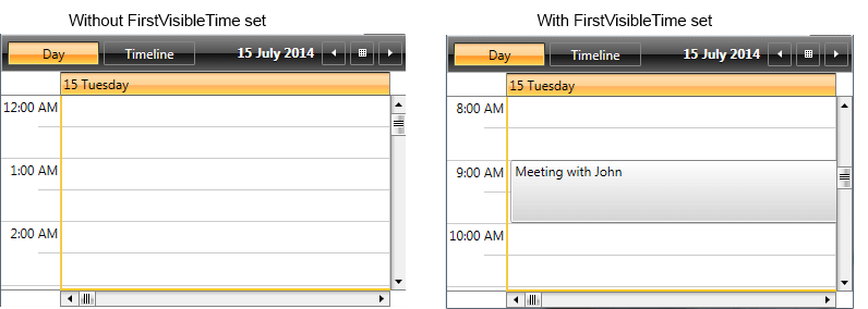 radscheduleview features timeruler scrolling 1