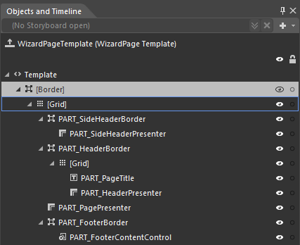 WPF RadWizard RadWizardPage Template Structure