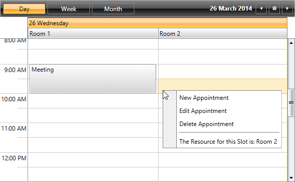 radscheduleview how to get clicked element-2
