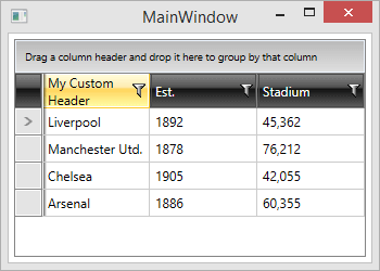 Telerik WPF DataGrid-troubleshooting-styling-custom-header-Solution