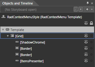 WPF RadContextMenu Template Structure