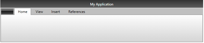 WPF RadRibbonView RadRibbonView with several RadRibbonTabs defined in its Items collection