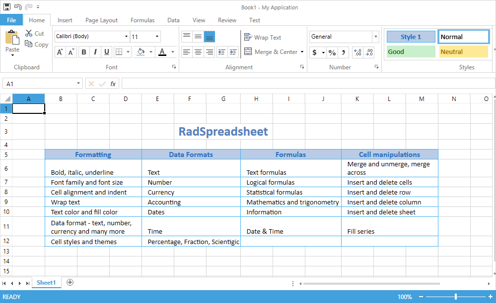 Rad Spreadsheet Overview 