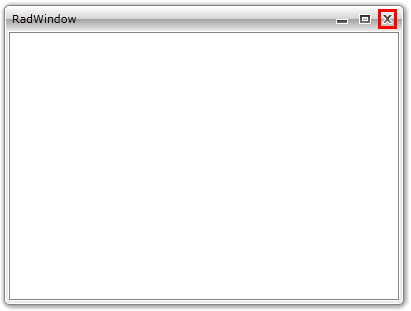 WPF RadWindow Close Button