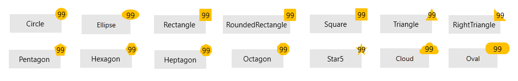Telerik Badge Geometries