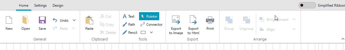 RadDiagramRibbon Simplified LayoutMode