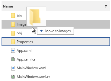 WPF RadFileDialogs Default drag visual