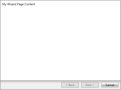 WPF RadWizard RadWizard with WizardPage