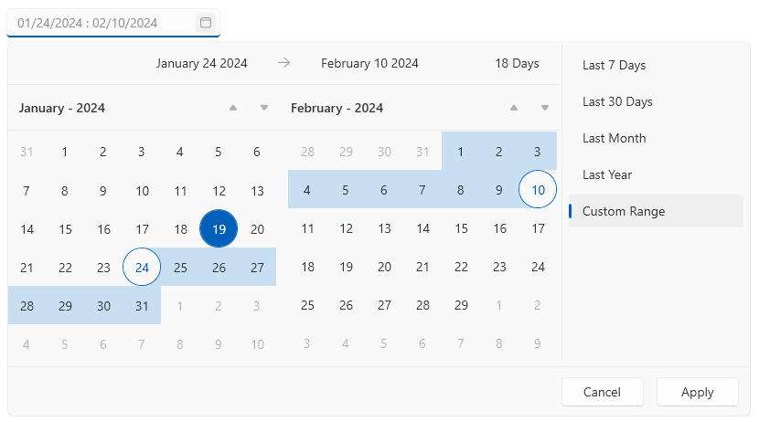 Rad Date Range Overview