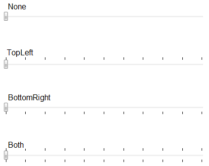 WPF RadSlider Different Tick Placements