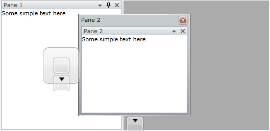 WPF RadDocking with Only Bottom Compass