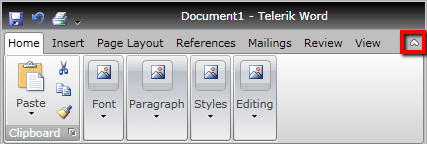WPF RadRibbonView Visible Help Button