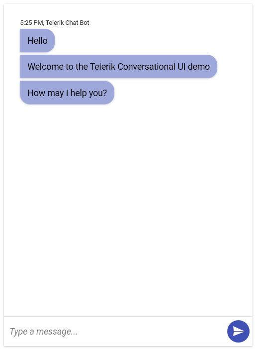 RadChat with Material theme