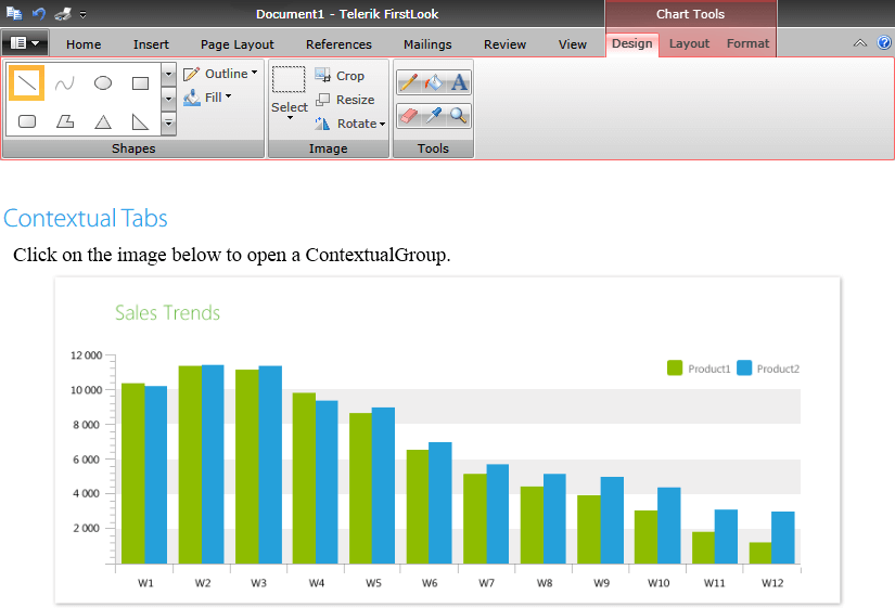 Rad Ribbon View Contextual Sample