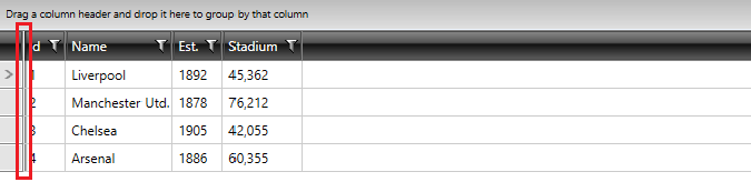 Telerik WPF DataGrid Frozen columns 1