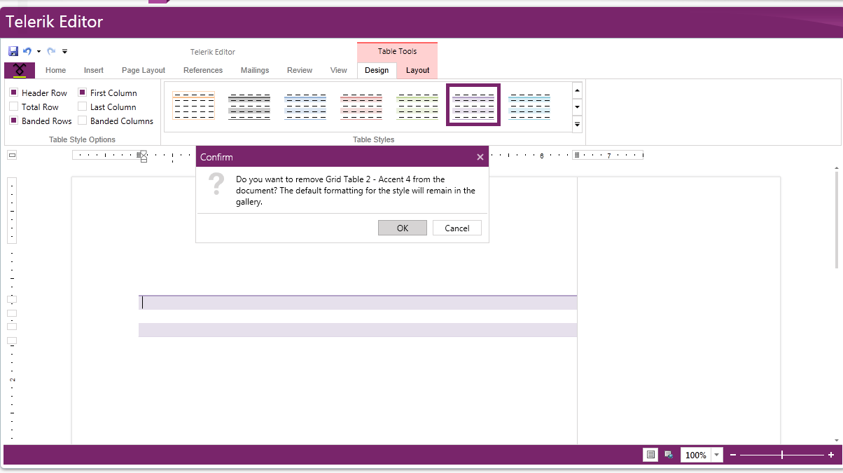Rad Rich Text Box UI For Applying Formatting Table Styles Gallery 03
