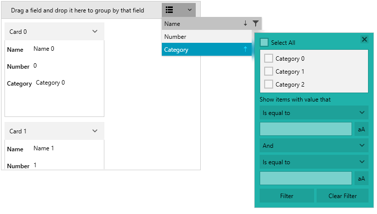 WPF RadCardView Customized FiltertingControlStyle