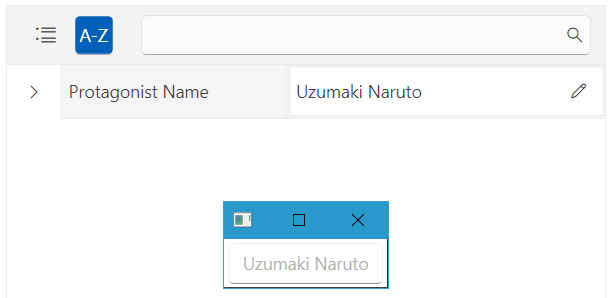 ModalEditor defined via the EditorTemplate property