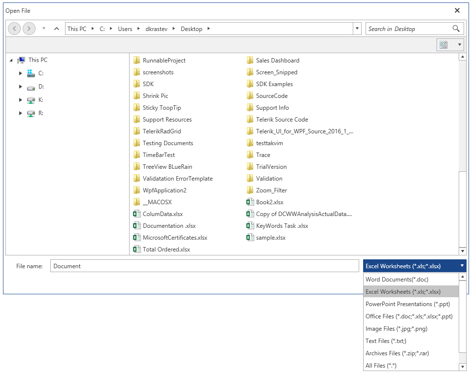 Filter combo box in RadOpenFileDialog