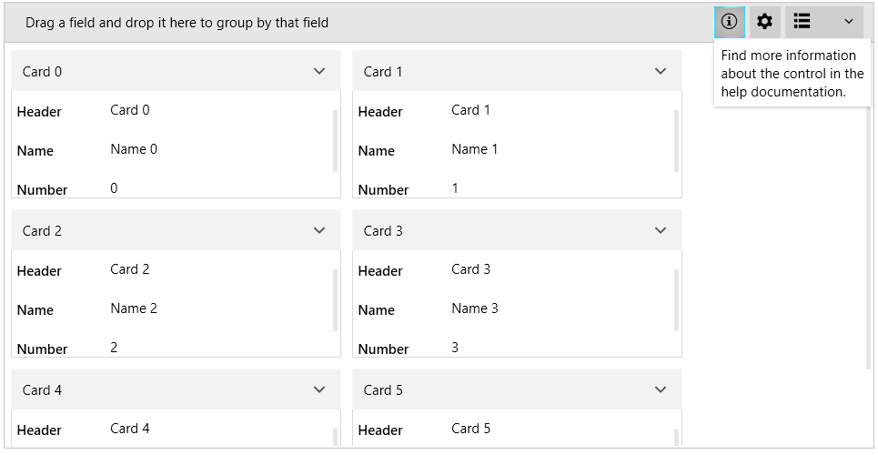 WPF RadCardView CardView Control Panel with Data Templates