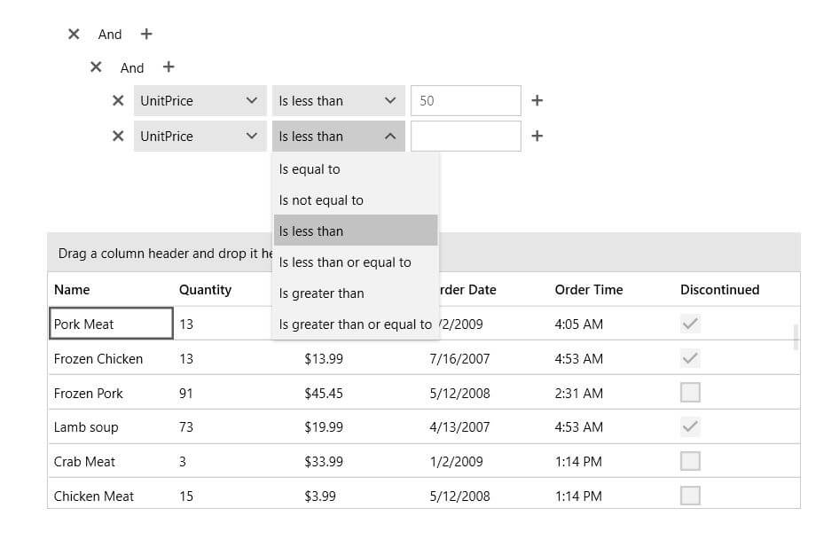 WPF RadDataFilter Overview