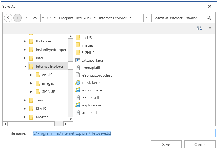 Setting the file name