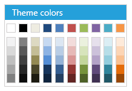 WPF RadColorPicker Office Palette