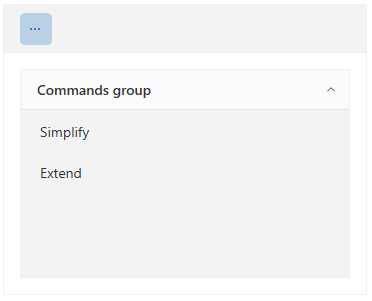 WPF RadAIPrompt with the commands view in the RadAIPrompt