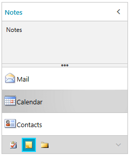 Fluent theme colors represented in RadOutlookBar
