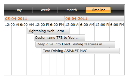 WPF RadScheduleView Custom Time Ruler Group Item Style