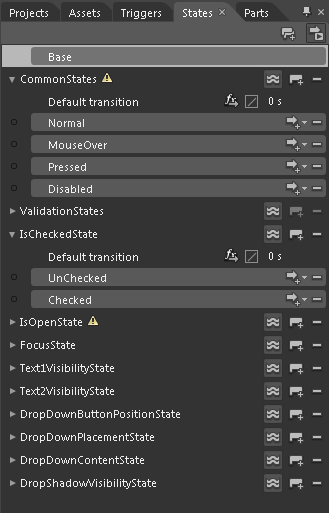 Ribbon View Styling Split Button States