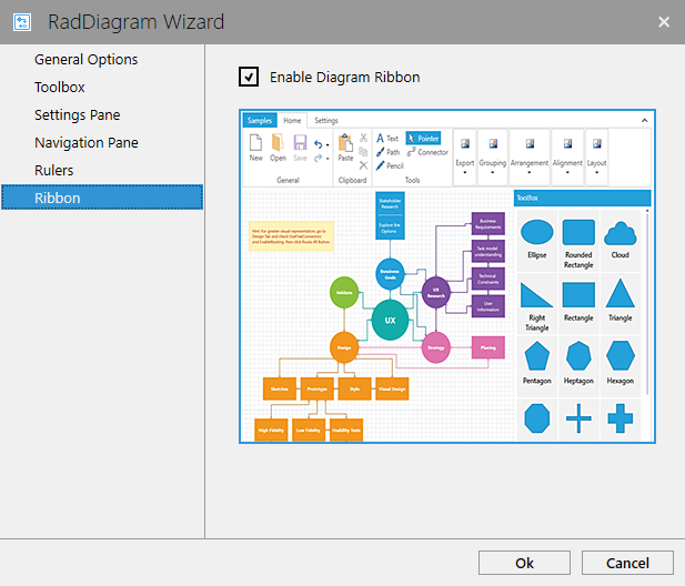 Enable the RadDiagramRibbon