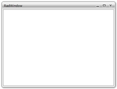 Figure 1: An empty RadWindow